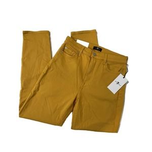 NEW wTag-7 For All Mankind Gold High Waist Ankle Super Skinny Jeans 28